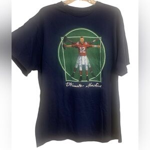 NEW Tom Brady Ultimate Machine T-shirt Blue Graphic Tee Shirt Size XL